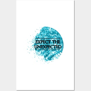 Expect the Unexpected- Blue Bead Typography design Posters and Art